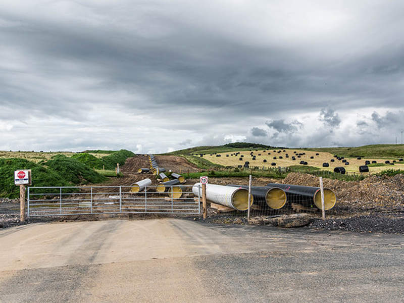 The pipeline route begins at Cluden, Dumfries and ends at Brighouse Bay. Credit: Alistair Hamilton.