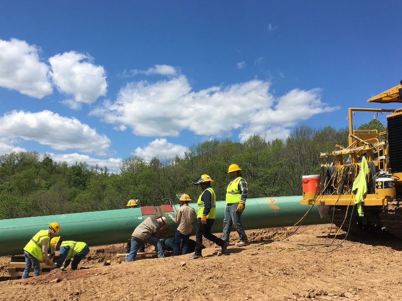 The Mountaineer Xpress pipeline supplies natural gas to an interconnect with Columbia Gulf at TransCanada's Leach Xpress pipeline. Image courtesy of TransCanada.